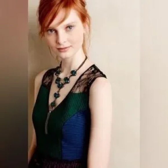 Anthopologie Rare “Montage Midi Dress” by Niki Mahajan Size 12 Orig Price $248 - Picture 10 of 13